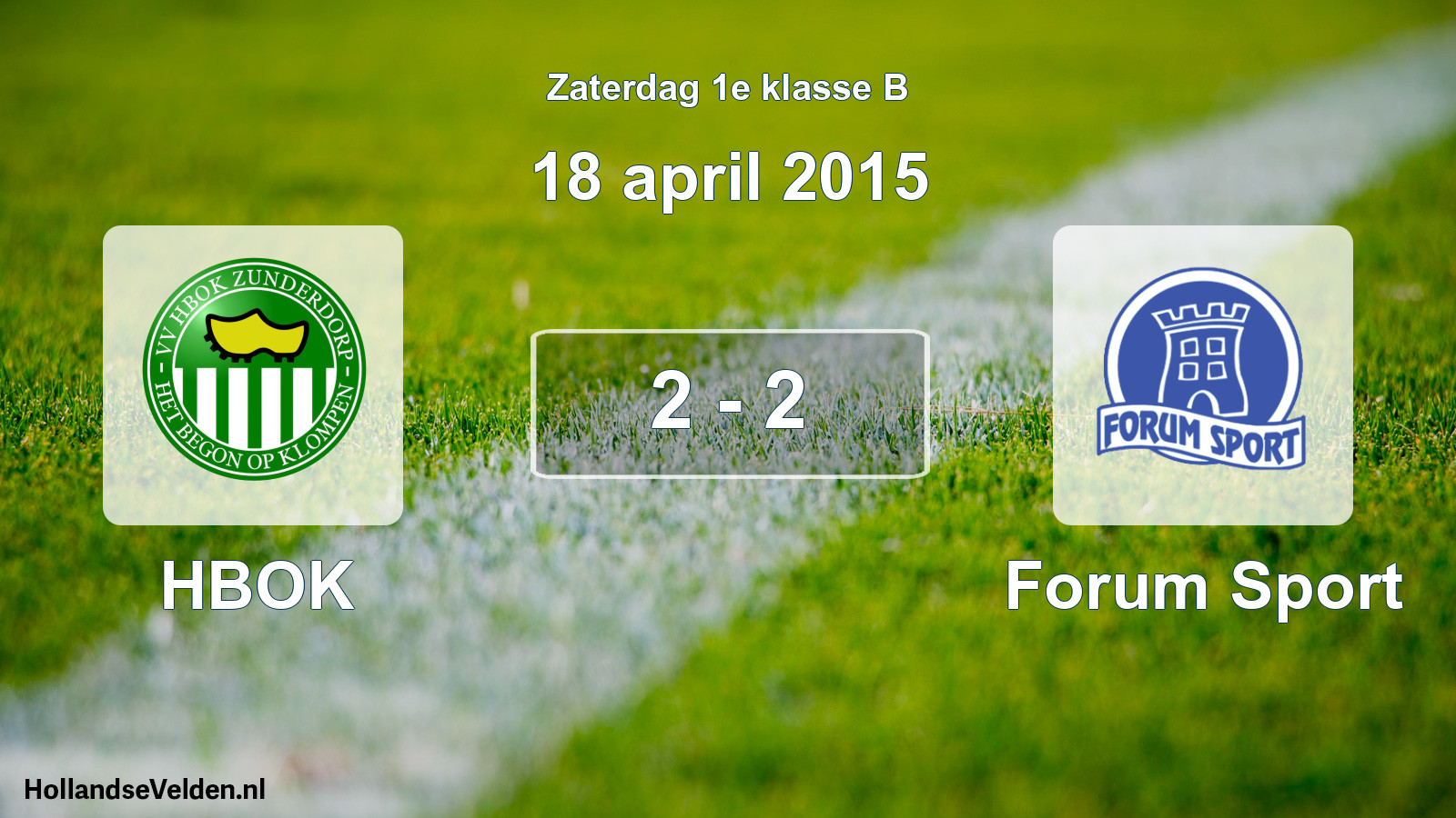 Total number of matches played: HBOK - Forum Sport 2 - 2 (18 April 2015)