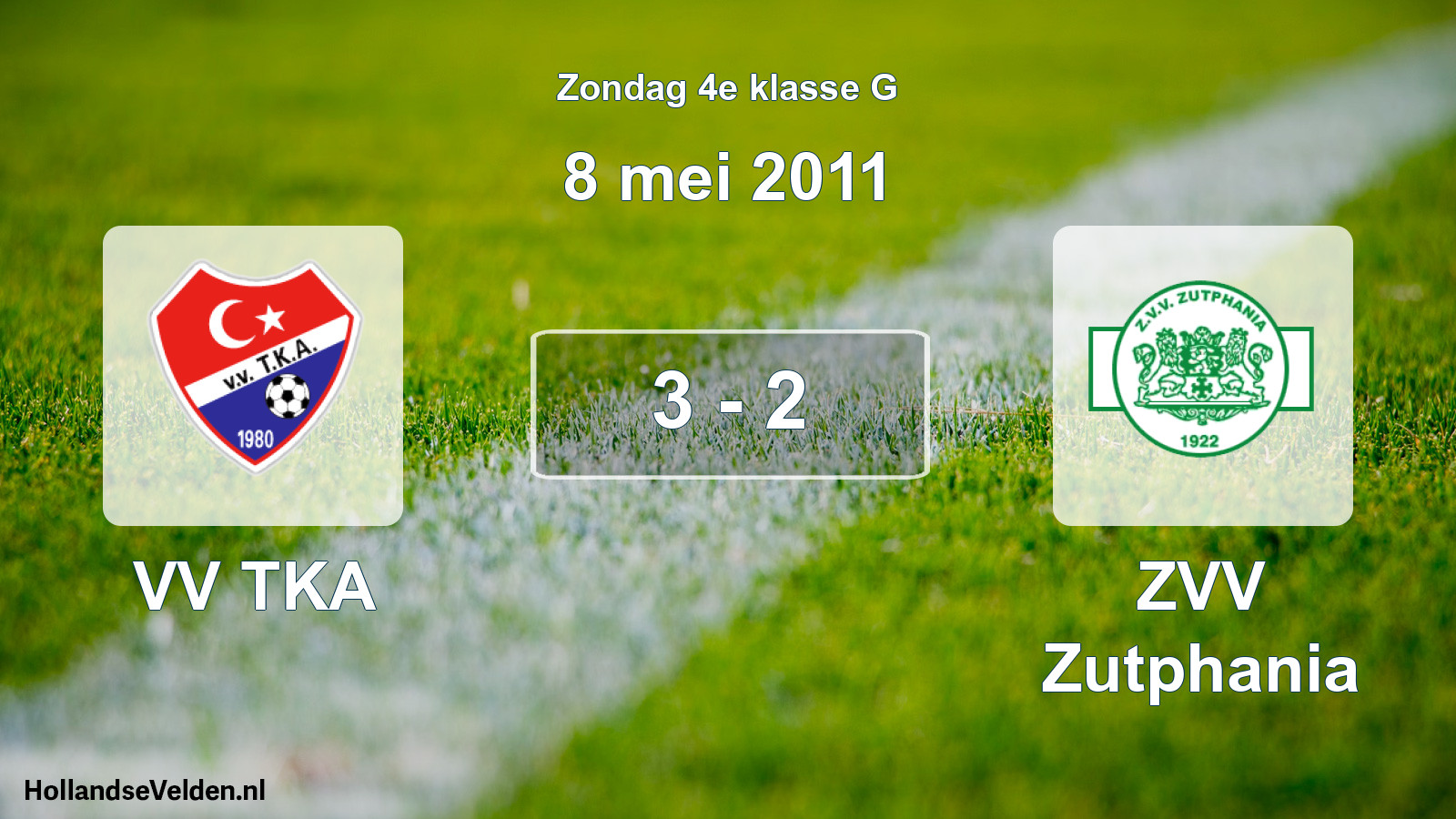 Total number of matches played: VV TKA - Zutphania 3 - 2 (8 May 2011)