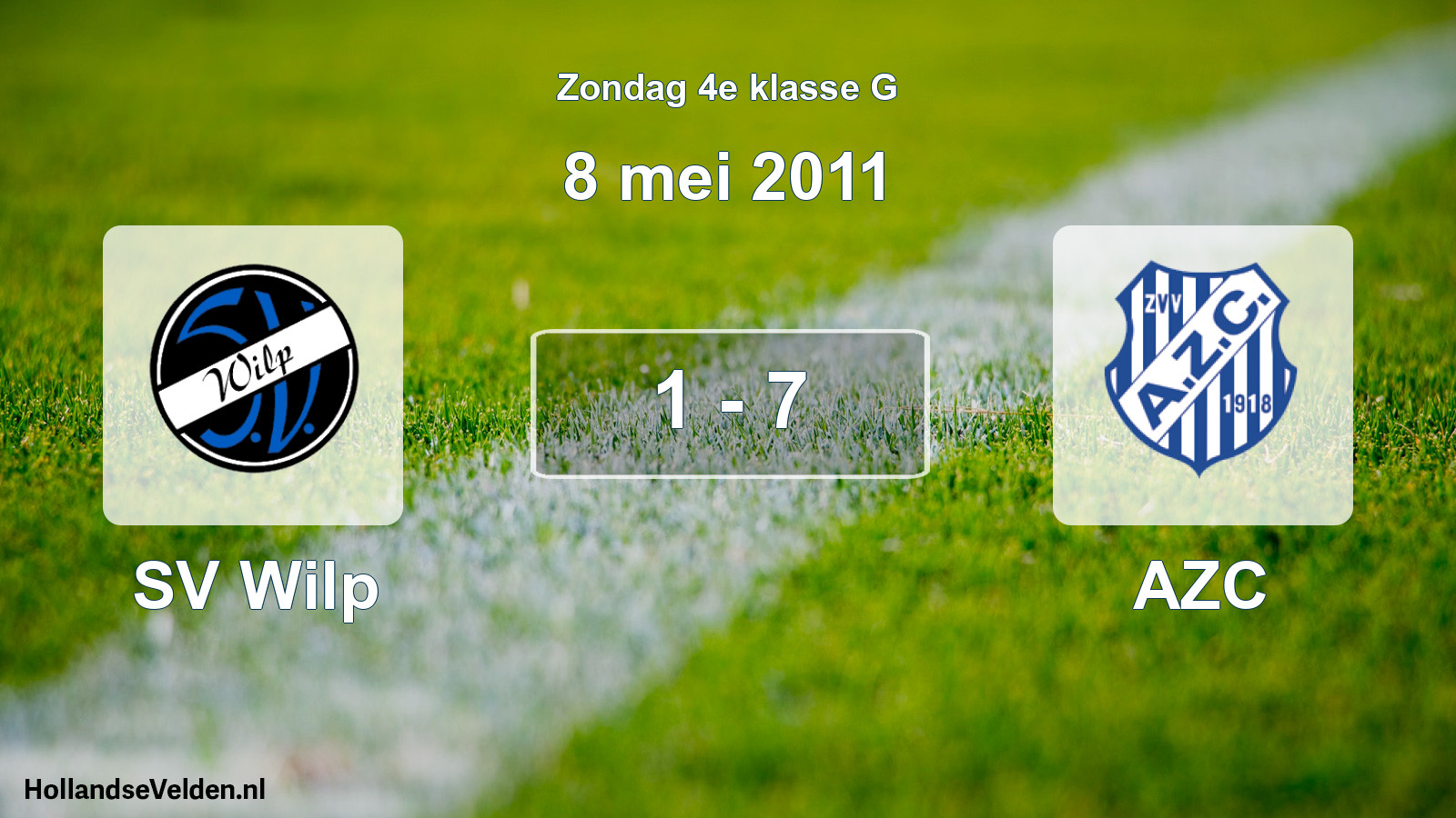 Total number of matches played: SV Wilp - AZC 1 - 7 (8 May 2011)