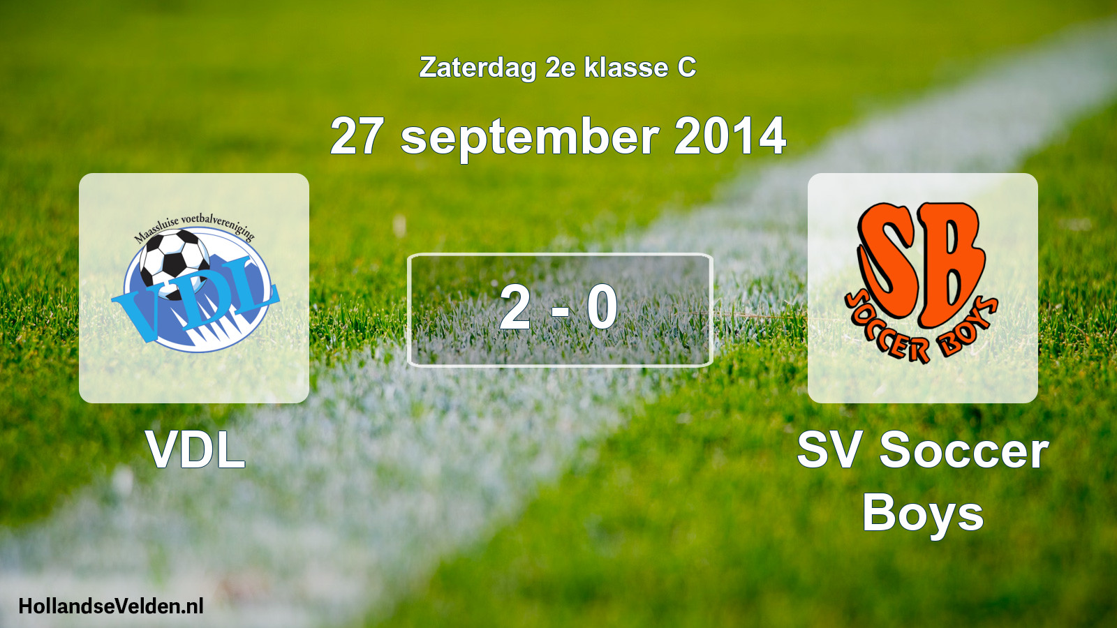 Total number of matches played: VDL - SV Soccer Boys 2 - 0 (27 September 2014)