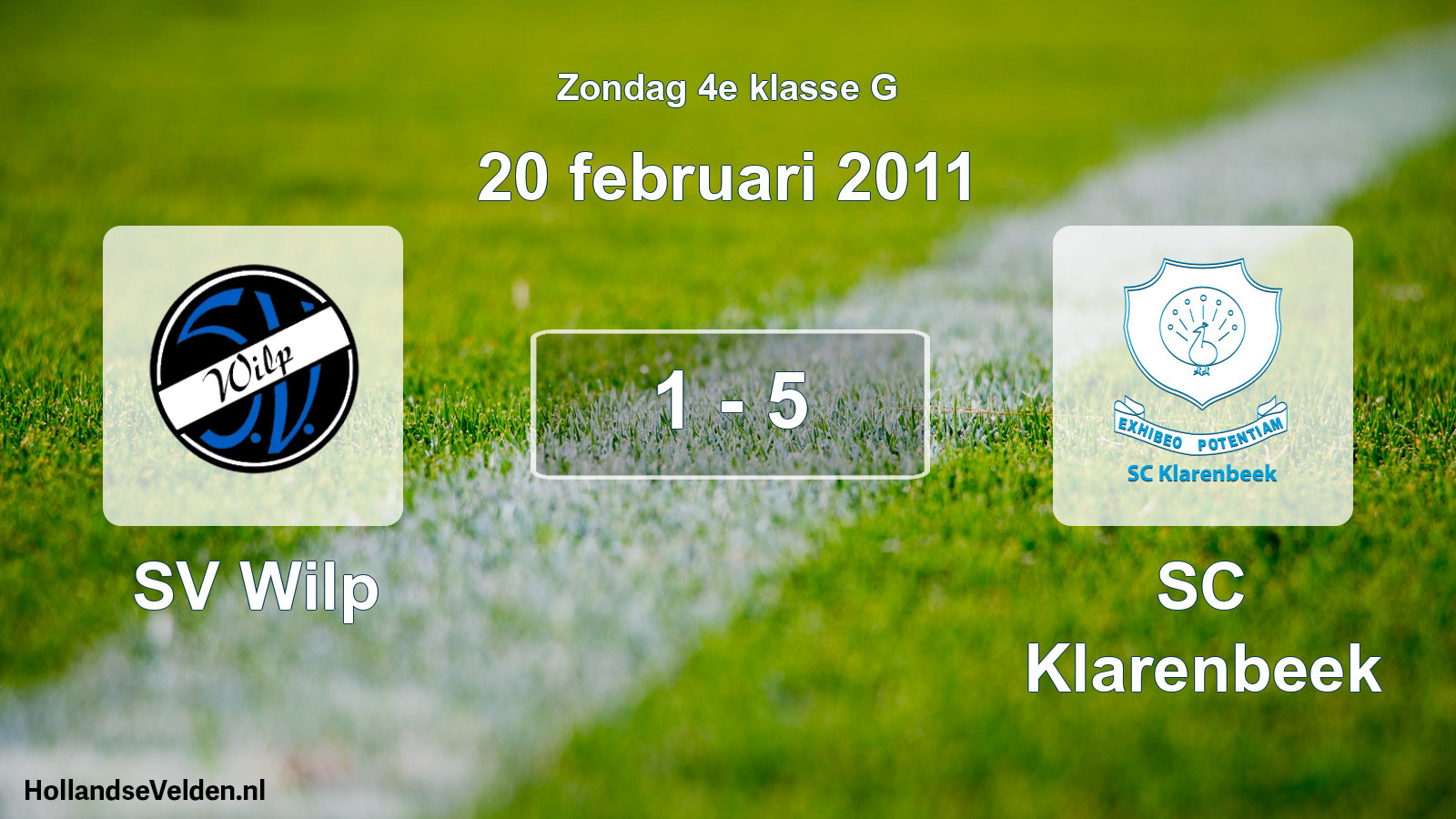 Total number of matches played: SV Wilp - SC Klarenbeek 1 - 5 (20 February 2011)