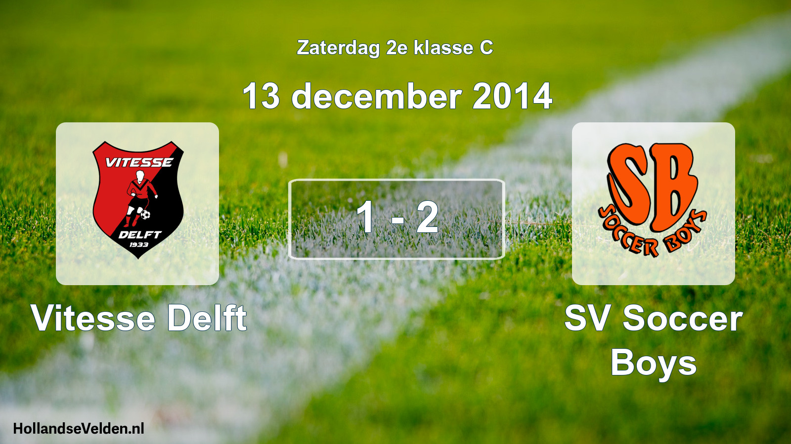 Total number of matches played: Vitesse Delft - SV Soccer Boys 1 - 2 (13 December 2014)