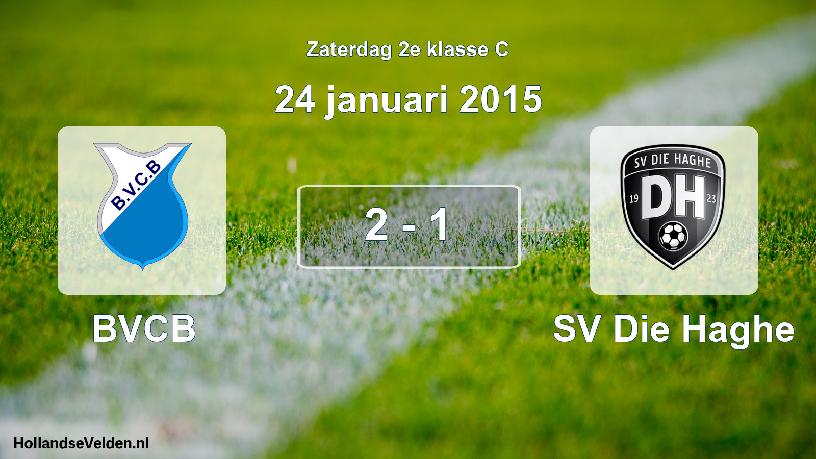 Total number of matches played: BVCB - SV Die Haghe 2 - 1 (24 January 2015)