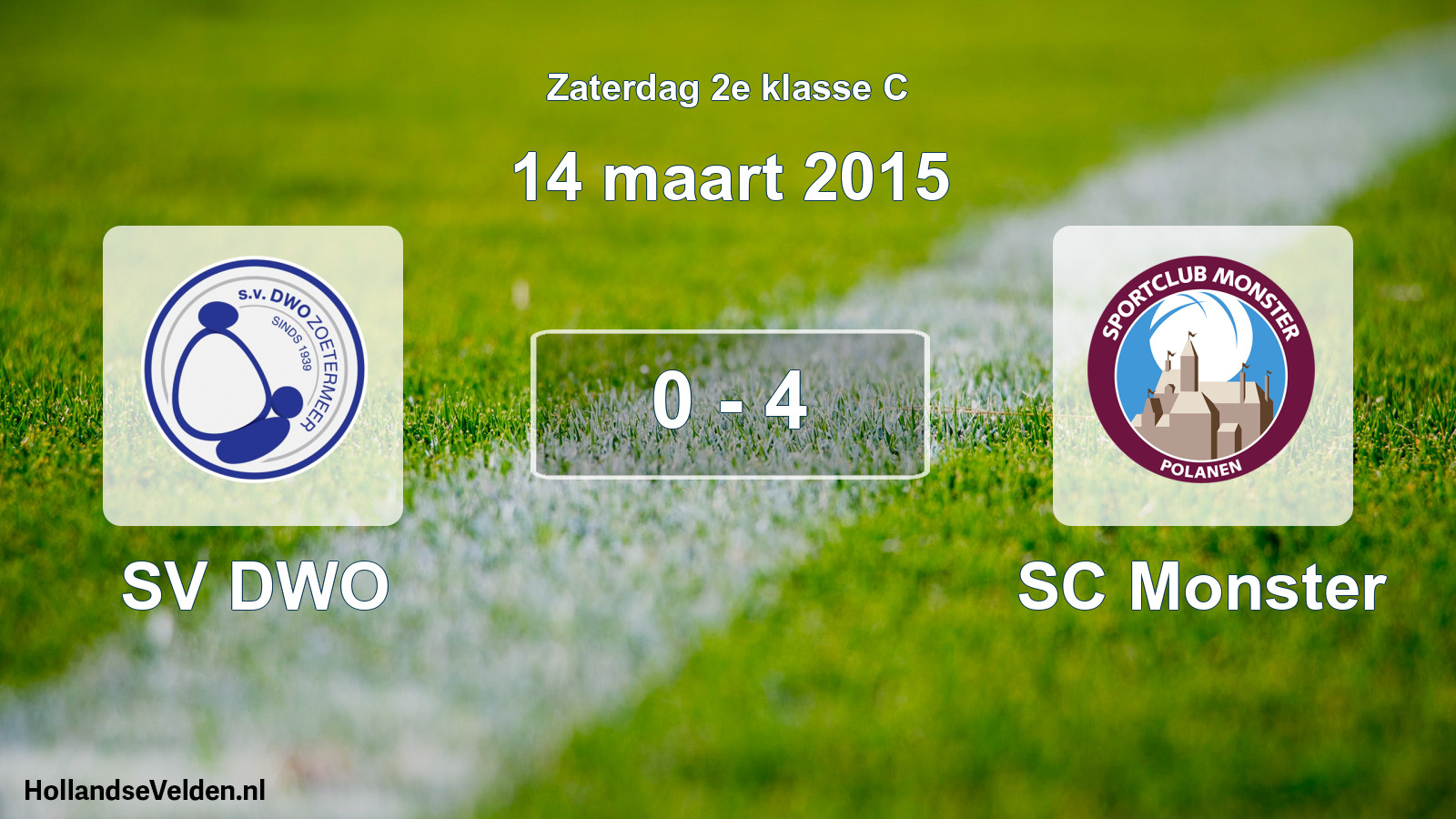 Total number of matches played: SV DWO - SC Monster 0 - 4 (14 March 2015)