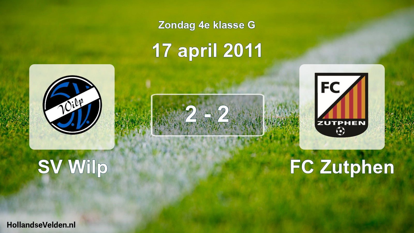 Total number of matches played: SV Wilp - FC Zutphen 2 - 2 (17 April 2011)
