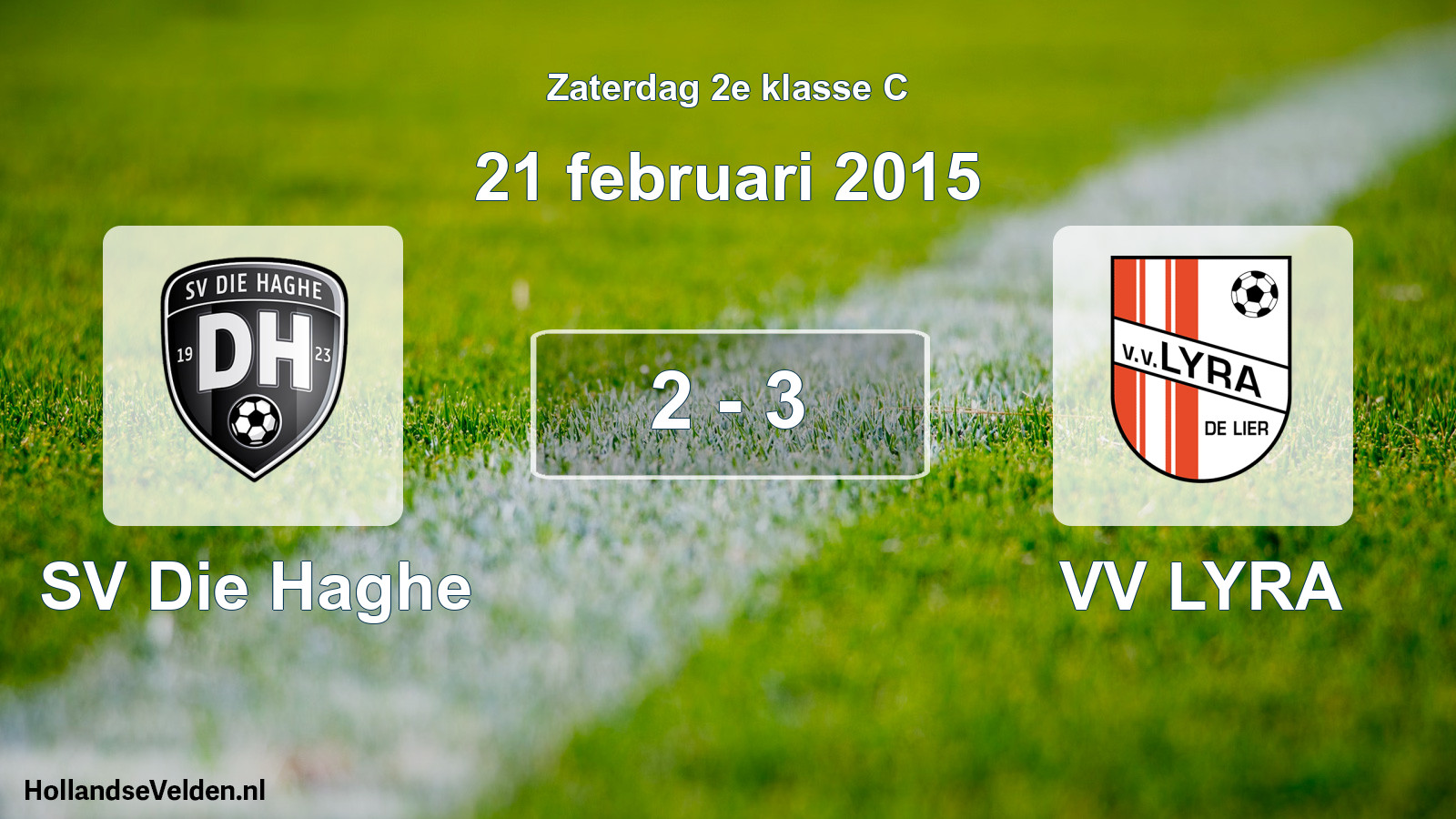 Total number of matches played: SV Die Haghe - VV LYRA 2 - 3 (21 February 2015)