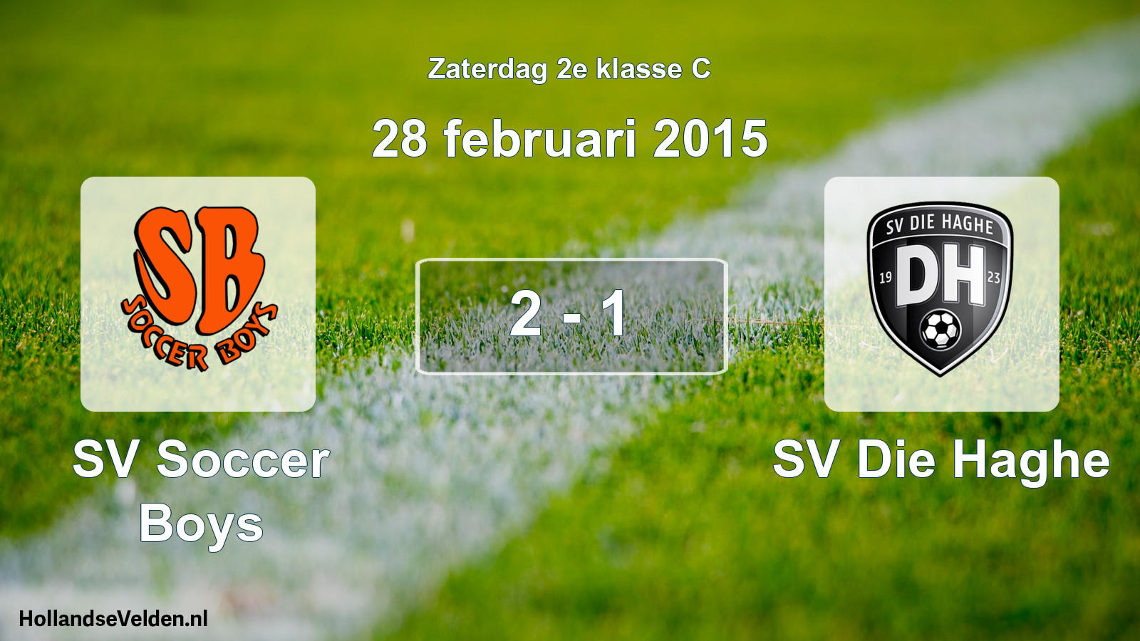 Total number of matches played: SV Soccer Boys - SV Die Haghe 2 - 1 (28 February 2015)