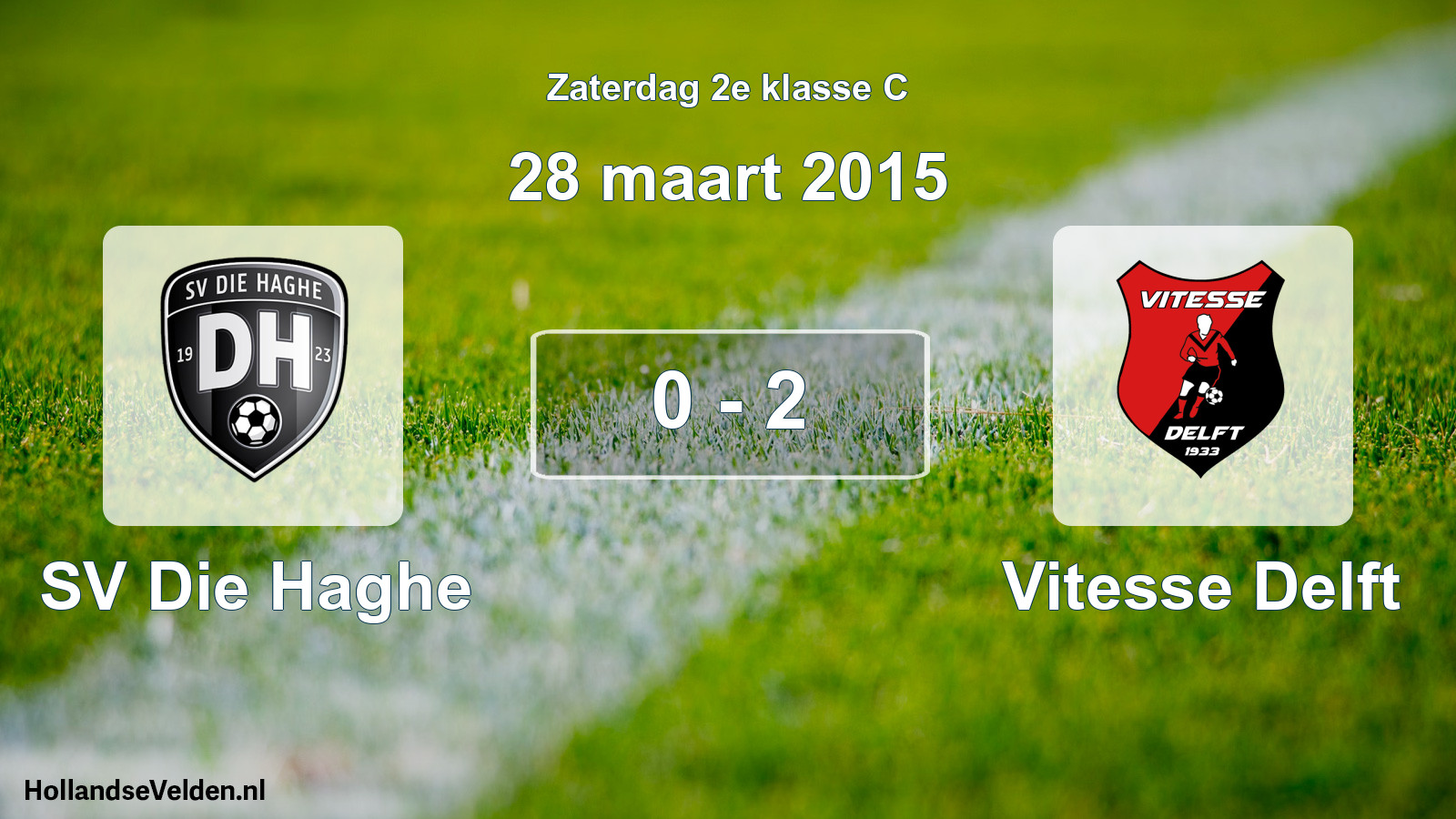 Total number of matches played: SV Die Haghe - Vitesse Delft 0 - 2 (28 March 2015)