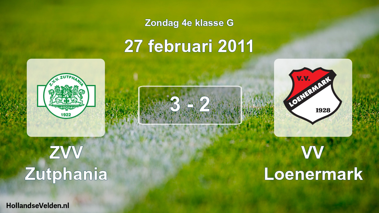 Total number of matches played: Zutphania - VV Loenermark 3 - 2 (27 February 2011)