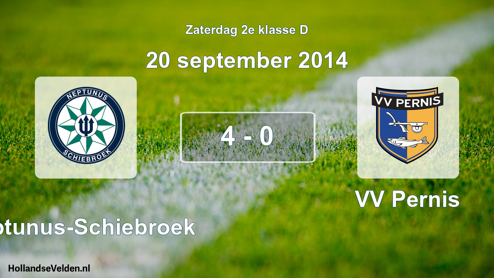 Total number of matches played: Neptunus-Schiebroek - VV Pernis 4 - 0 (20 September 2014)