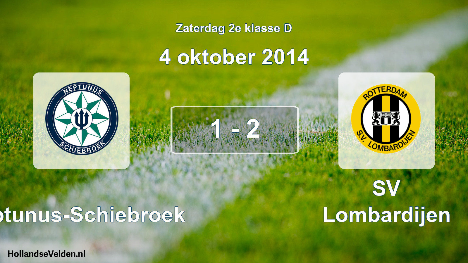 Total number of matches played: Neptunus-Schiebroek - SV Lombardijen 1 - 2 (4 October 2014)