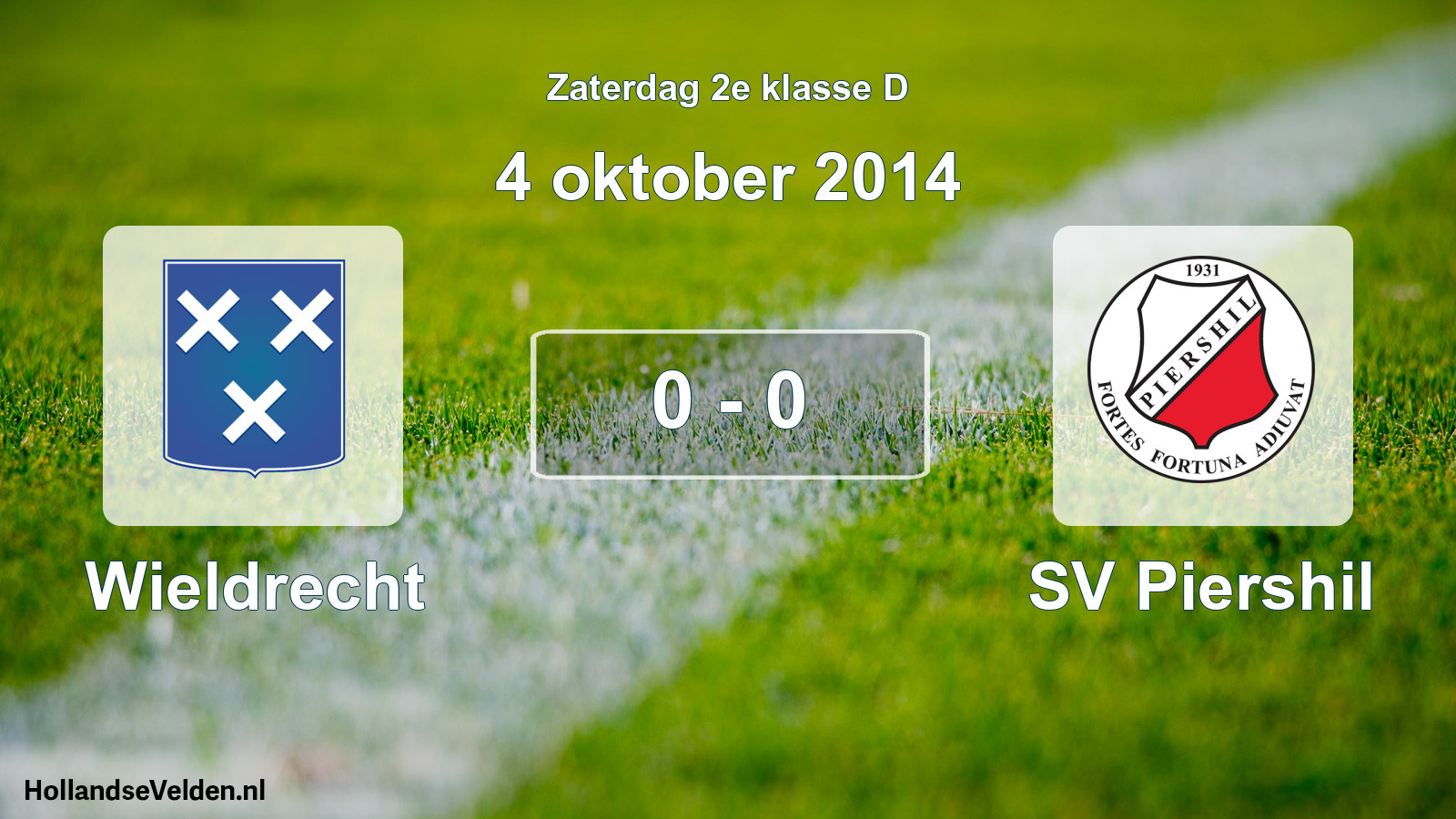 Total number of matches played: Wieldrecht - SV Piershil 0 - 0 (4 October 2014)