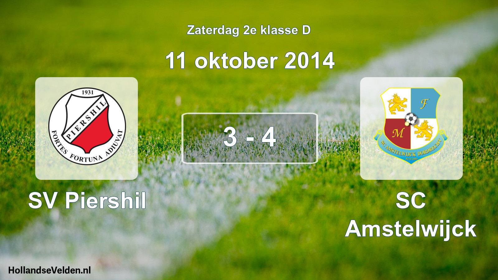 Total number of matches played: SV Piershil - SC Amstelwijck 3 - 4 (11 October 2014)