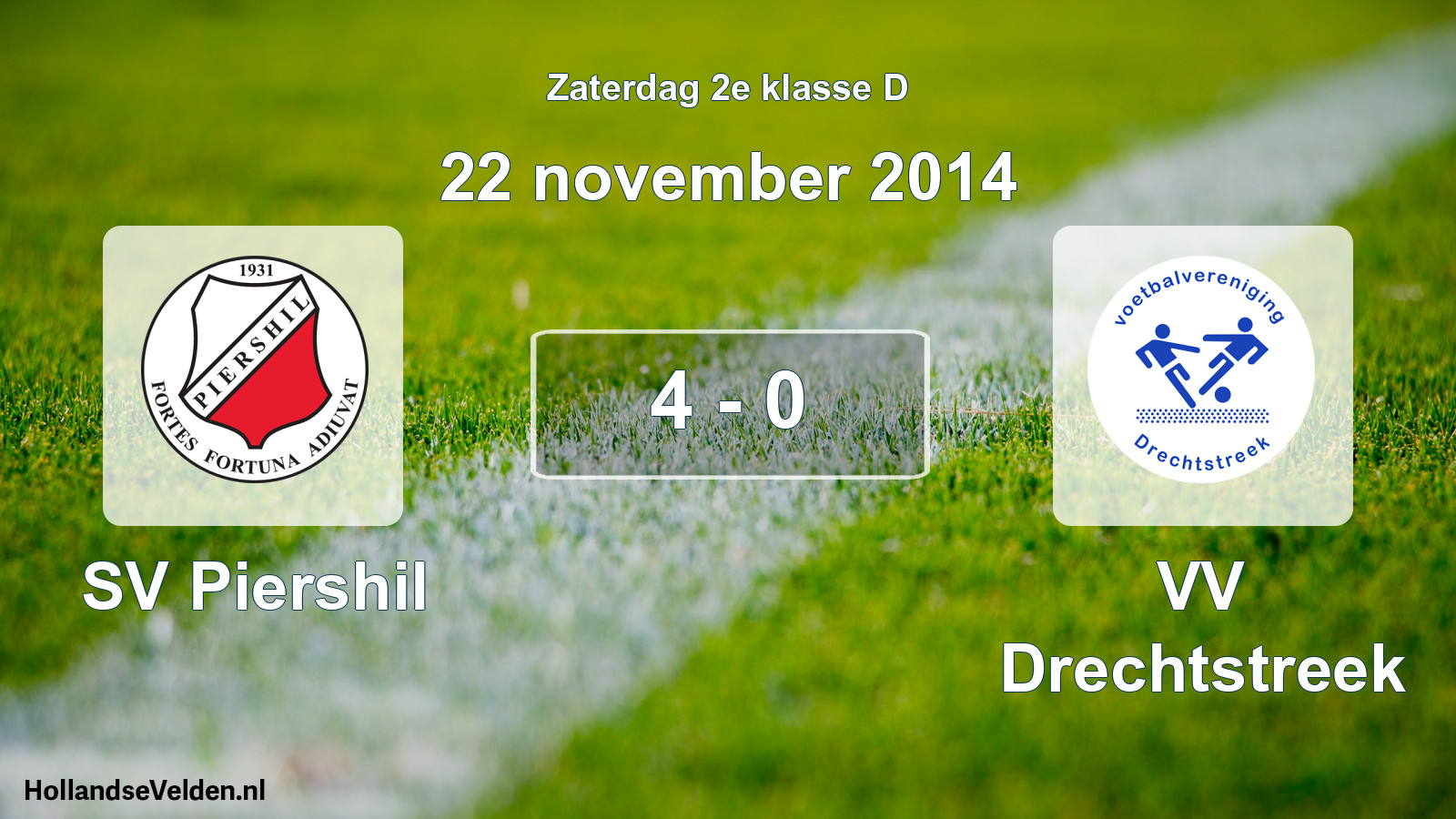 Total number of matches played: SV Piershil - VV Drechtstreek 4 - 0 (22 November 2014)