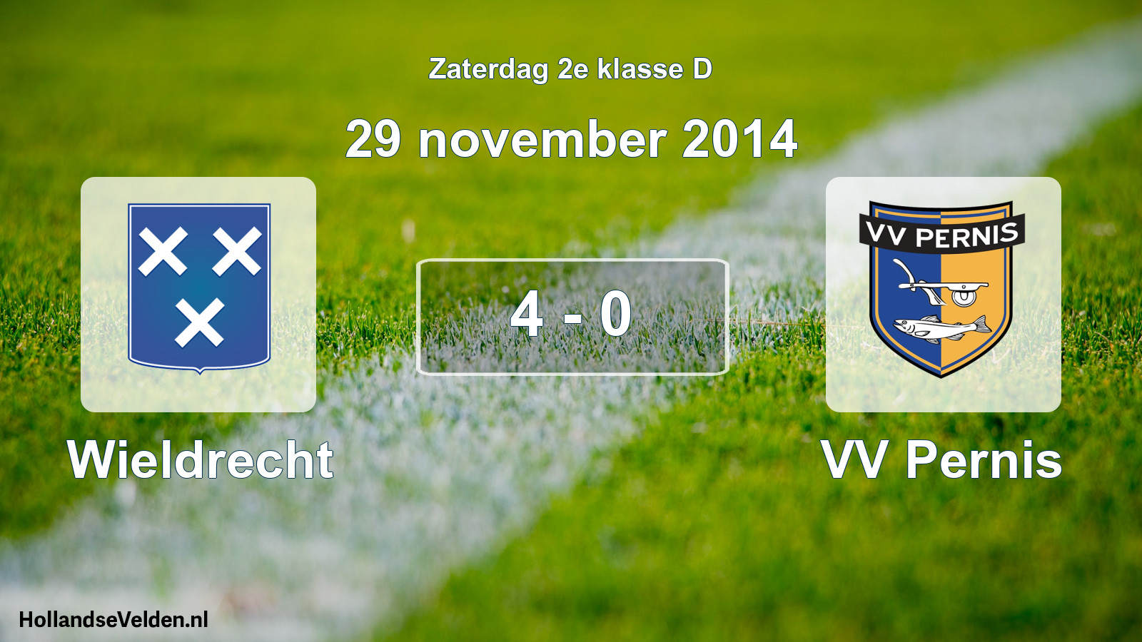 Total number of matches played: Wieldrecht - VV Pernis 4 - 0 (29 November 2014)