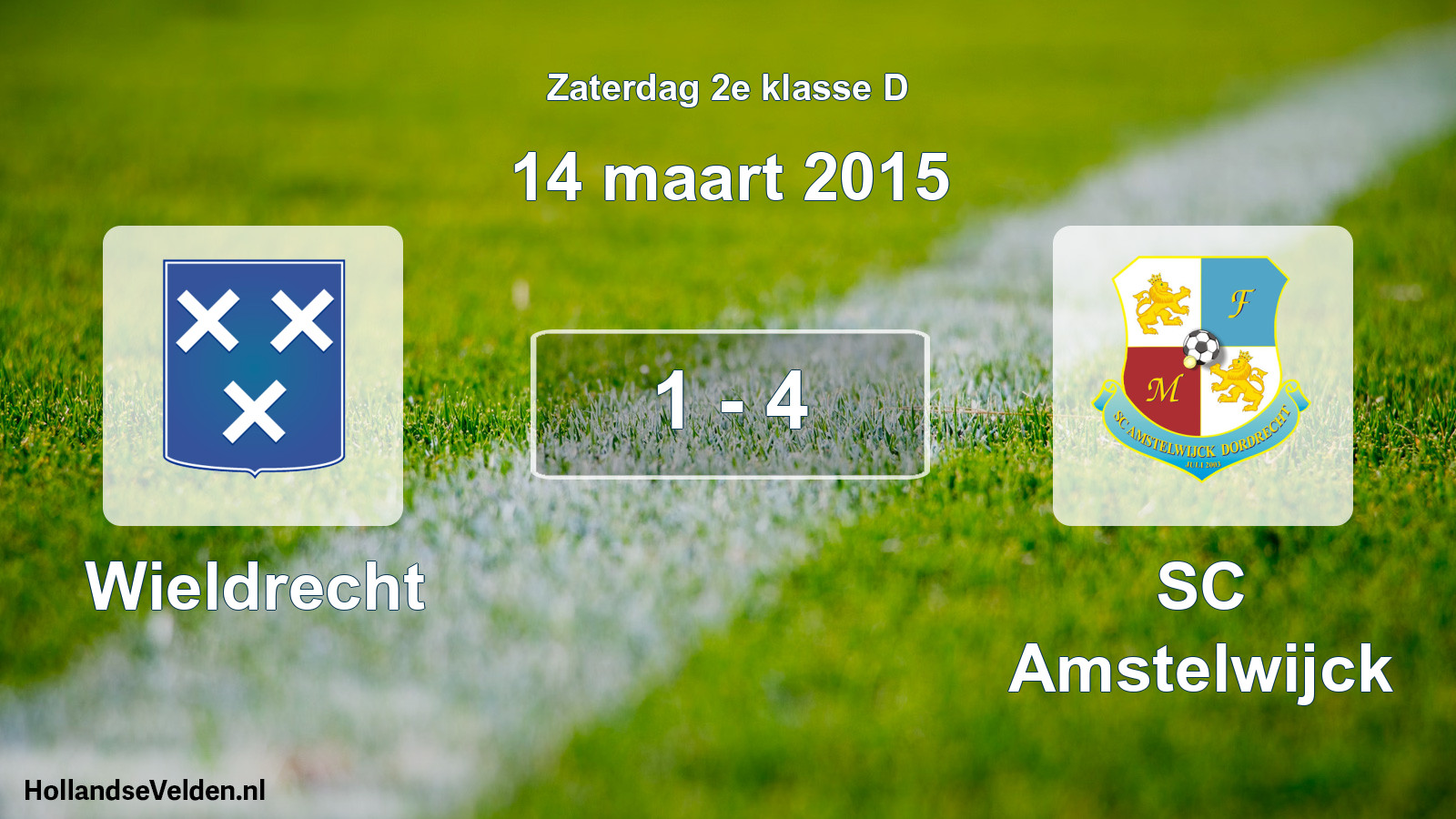Total number of matches played: Wieldrecht - SC Amstelwijck 1 - 4 (14 March 2015)