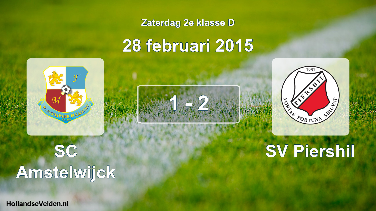 Total number of matches played: SC Amstelwijck - SV Piershil 1 - 2 (28 February 2015)