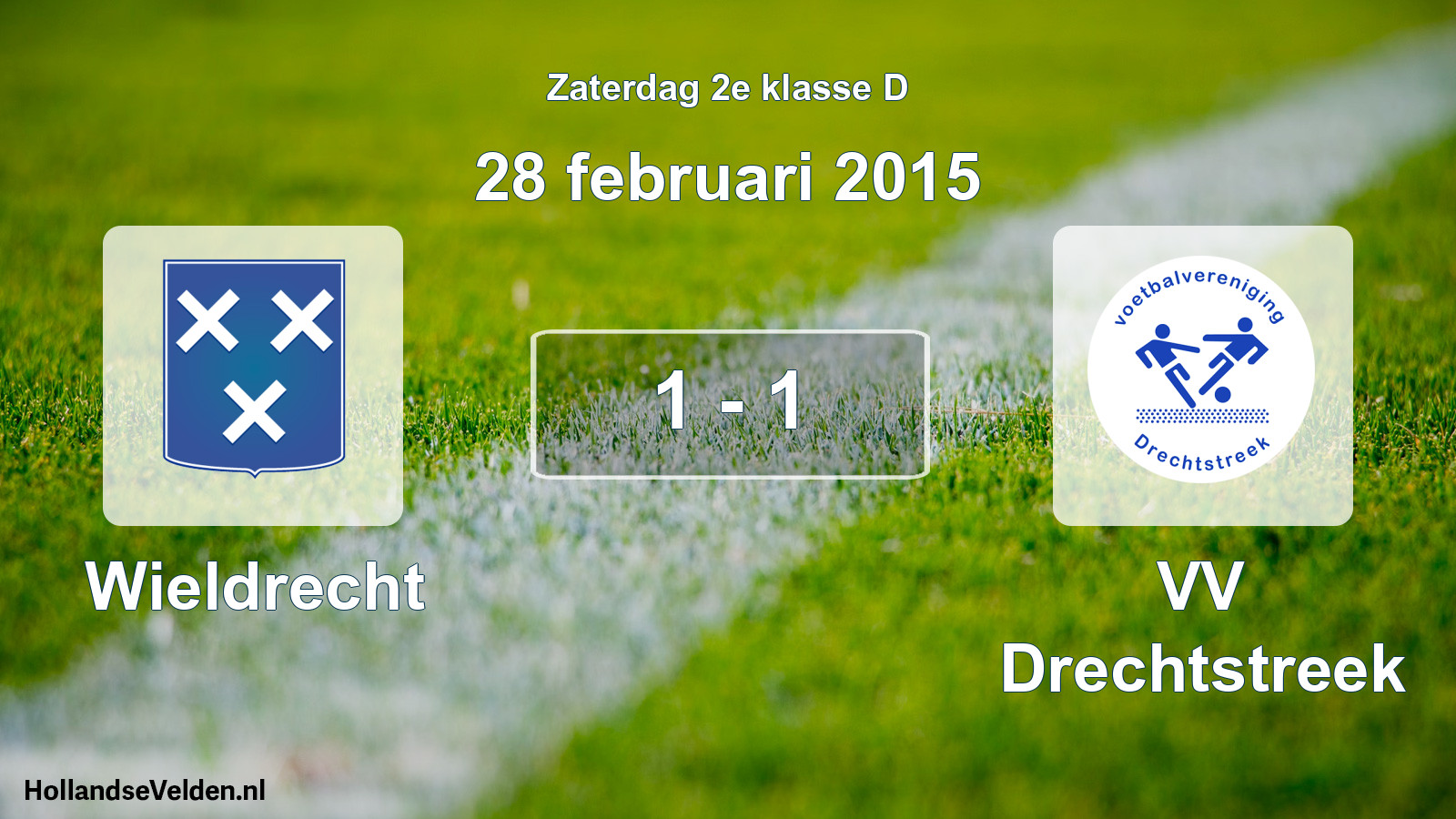 Total number of matches played: Wieldrecht - VV Drechtstreek 1 - 1 (28 February 2015)