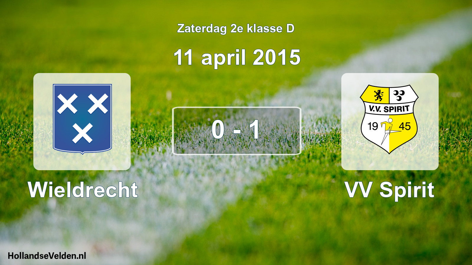 Total number of matches played: Wieldrecht - VV Spirit 0 - 1 (11 April 2015)
