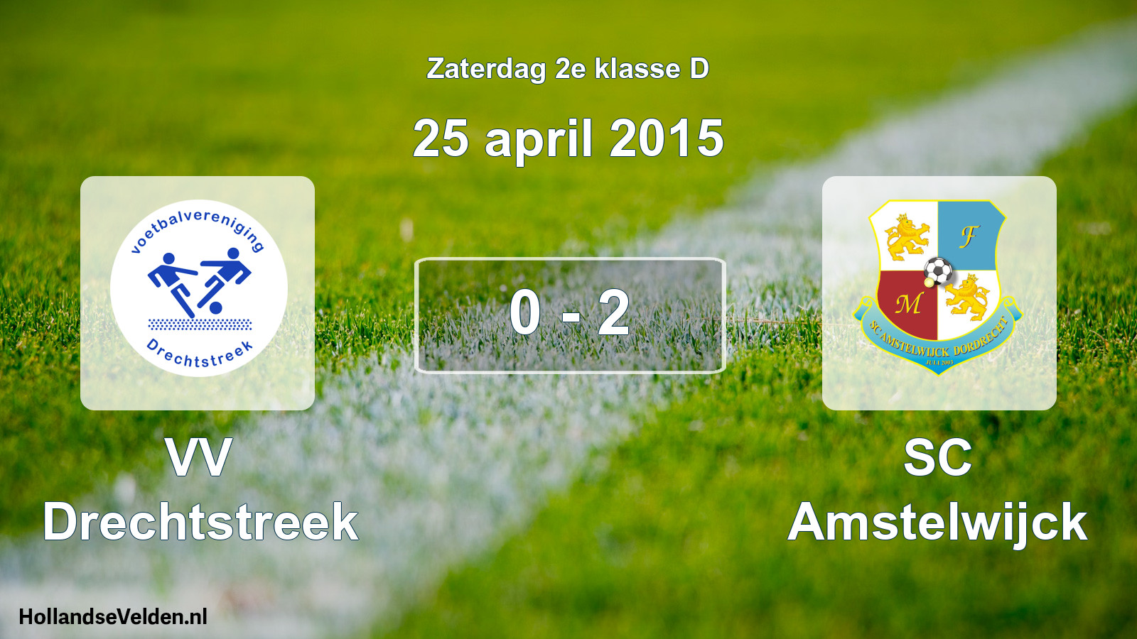 Total number of matches played: VV Drechtstreek - SC Amstelwijck 0 - 2 (25 April 2015)