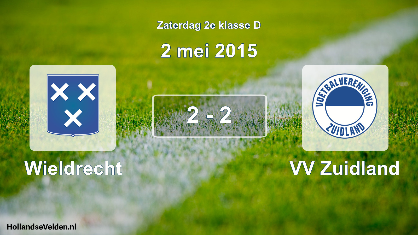 Total number of matches played: Wieldrecht - VV Zuidland 2 - 2 (2 May 2015)
