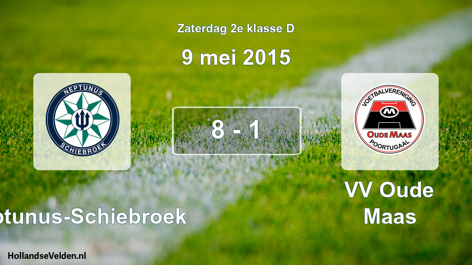Total number of matches played: Neptunus-Schiebroek - VV Oude Maas 8 - 1 (9 May 2015)