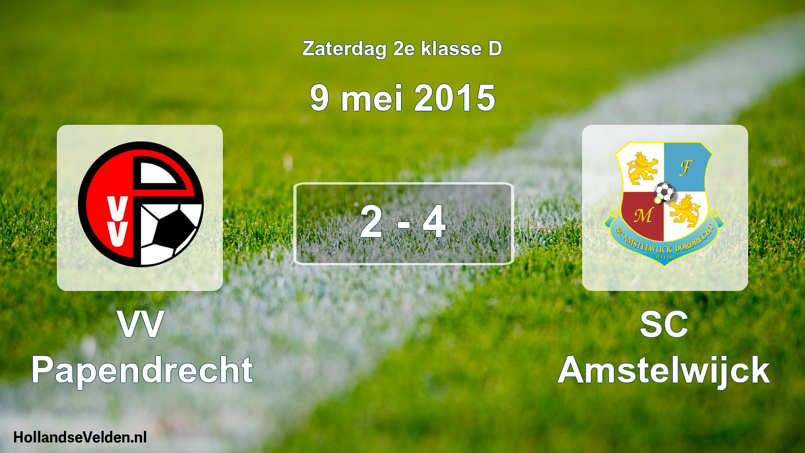 Total number of matches played: VV Papendrecht - SC Amstelwijck 2 - 4 (9 May 2015)