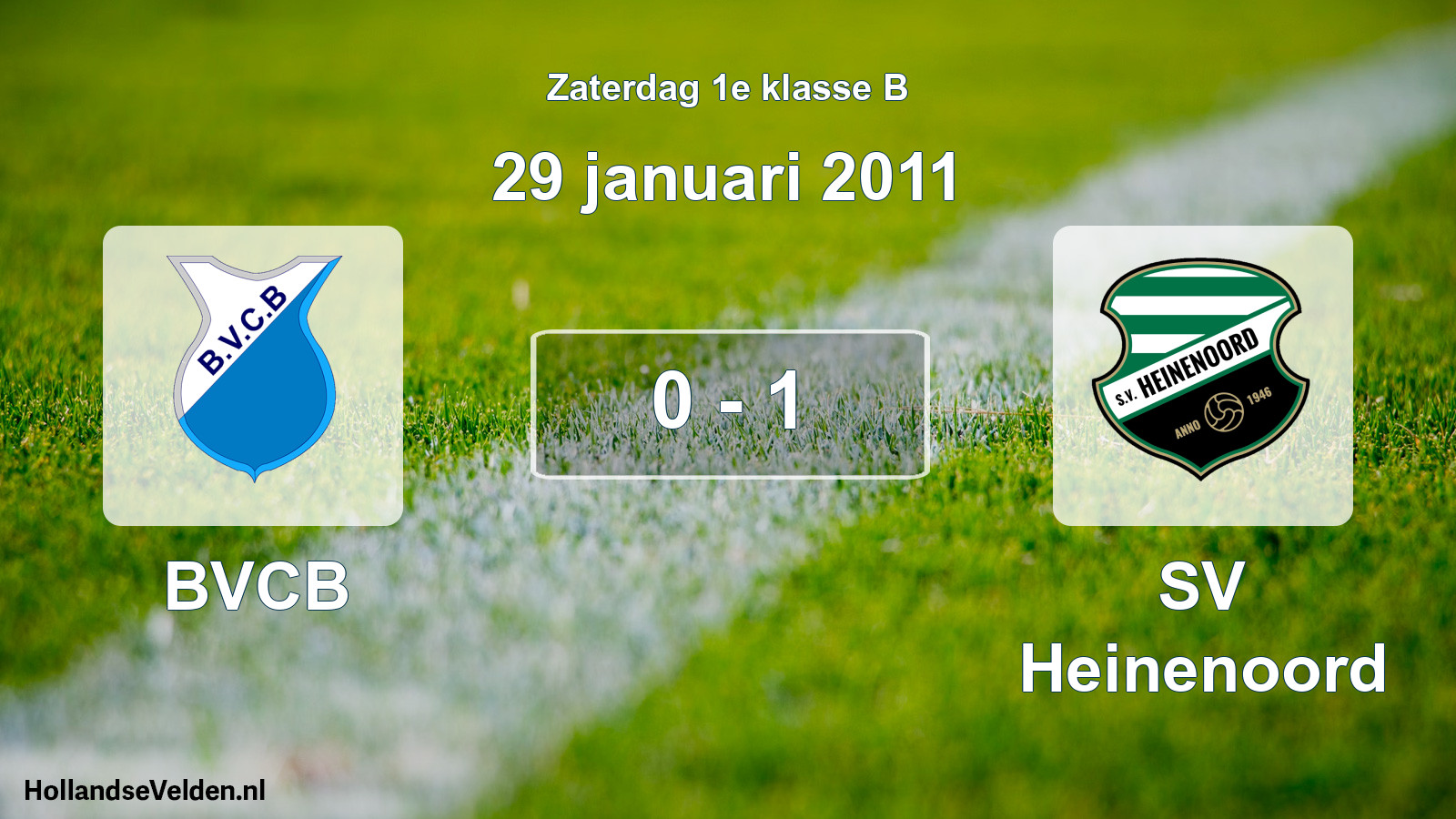 Total number of matches played: BVCB - SV Heinenoord 0 - 1 (29 January 2011)