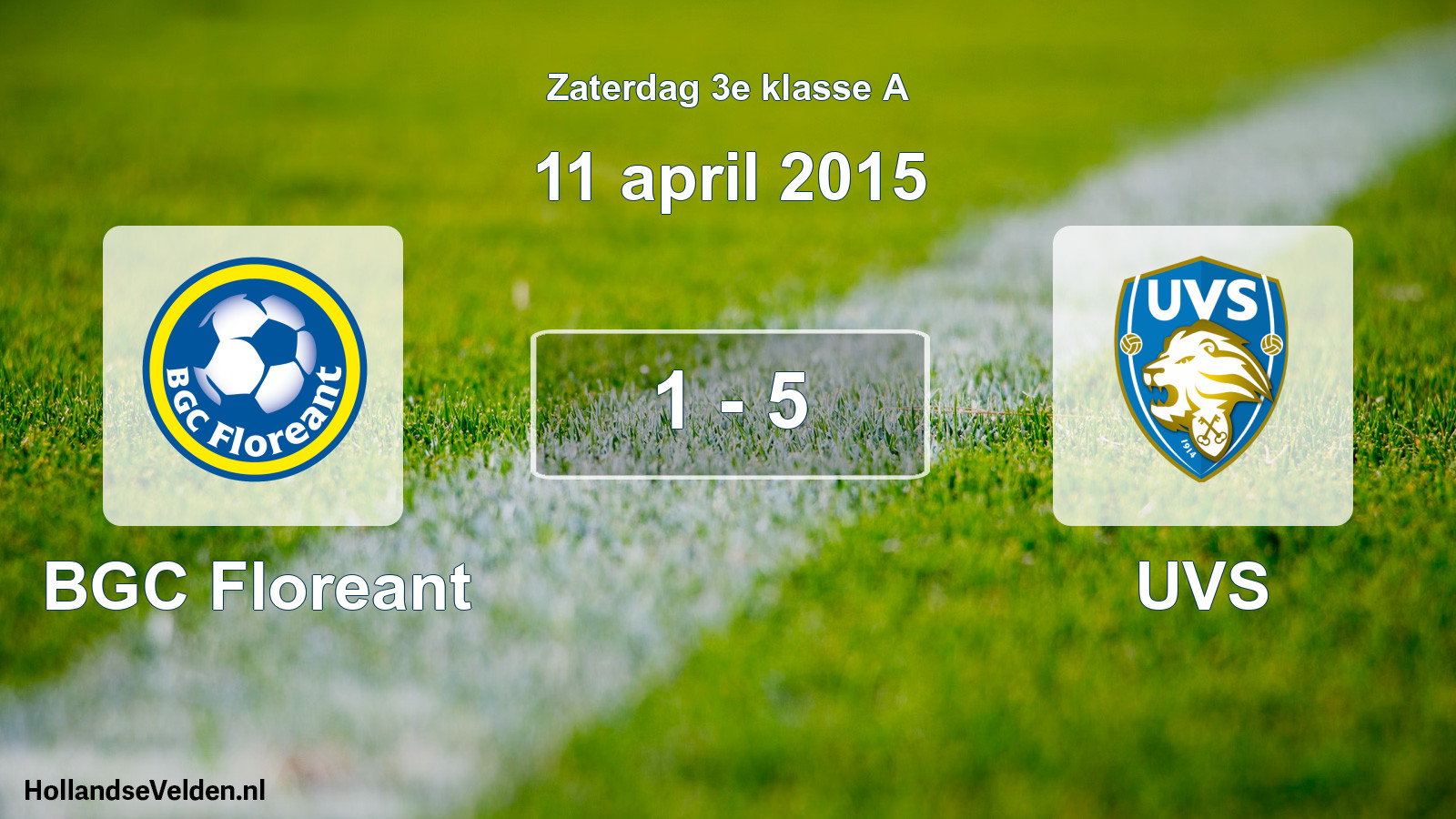 Total number of matches played: BGC Floreant - UVS 1 - 5 (11 April 2015)