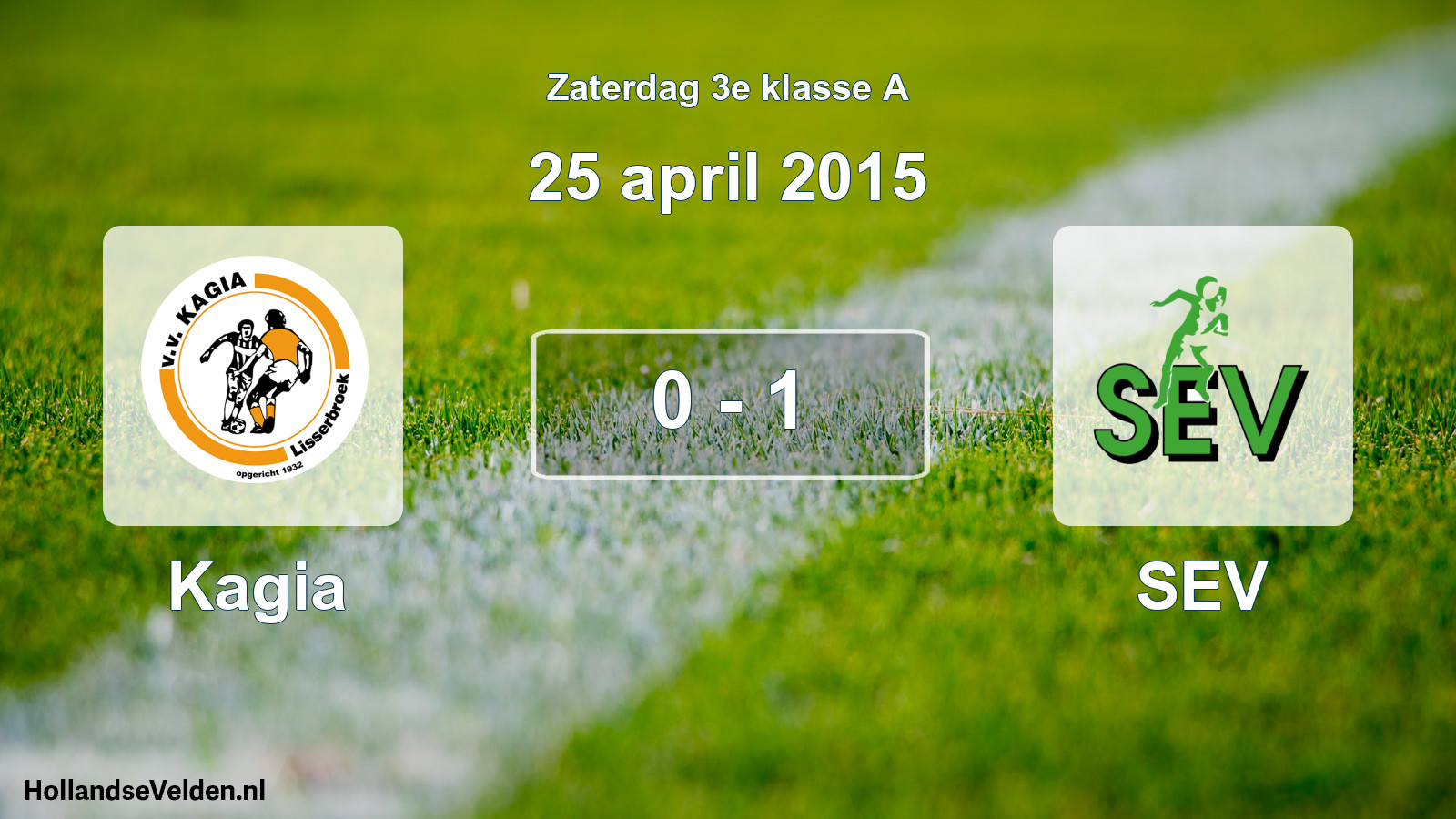 Total number of matches played: Kagia - SEV 0 - 1 (25 April 2015)