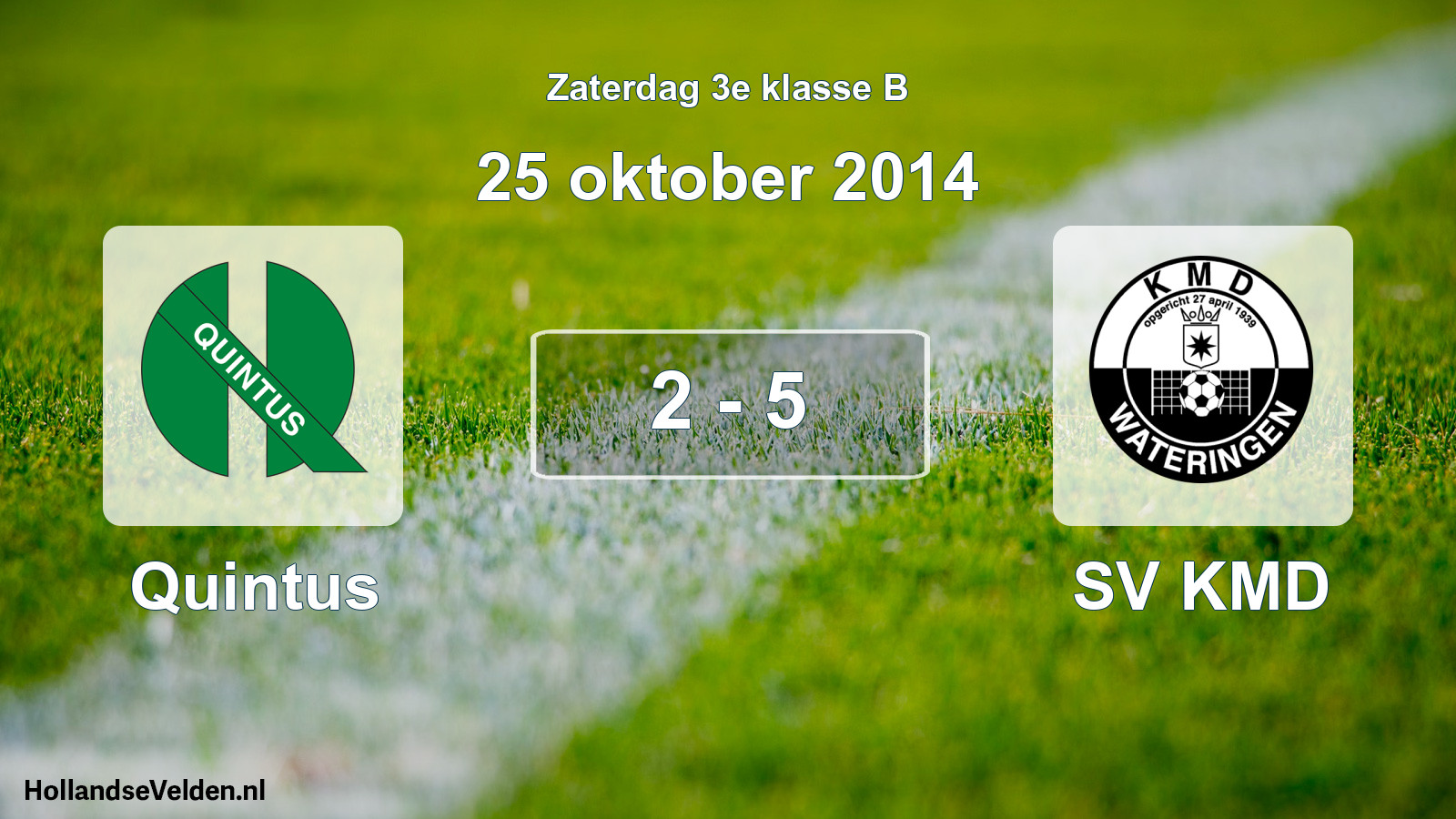 Total number of matches played: Quintus - SV KMD 2 - 5 (25 October 2014)