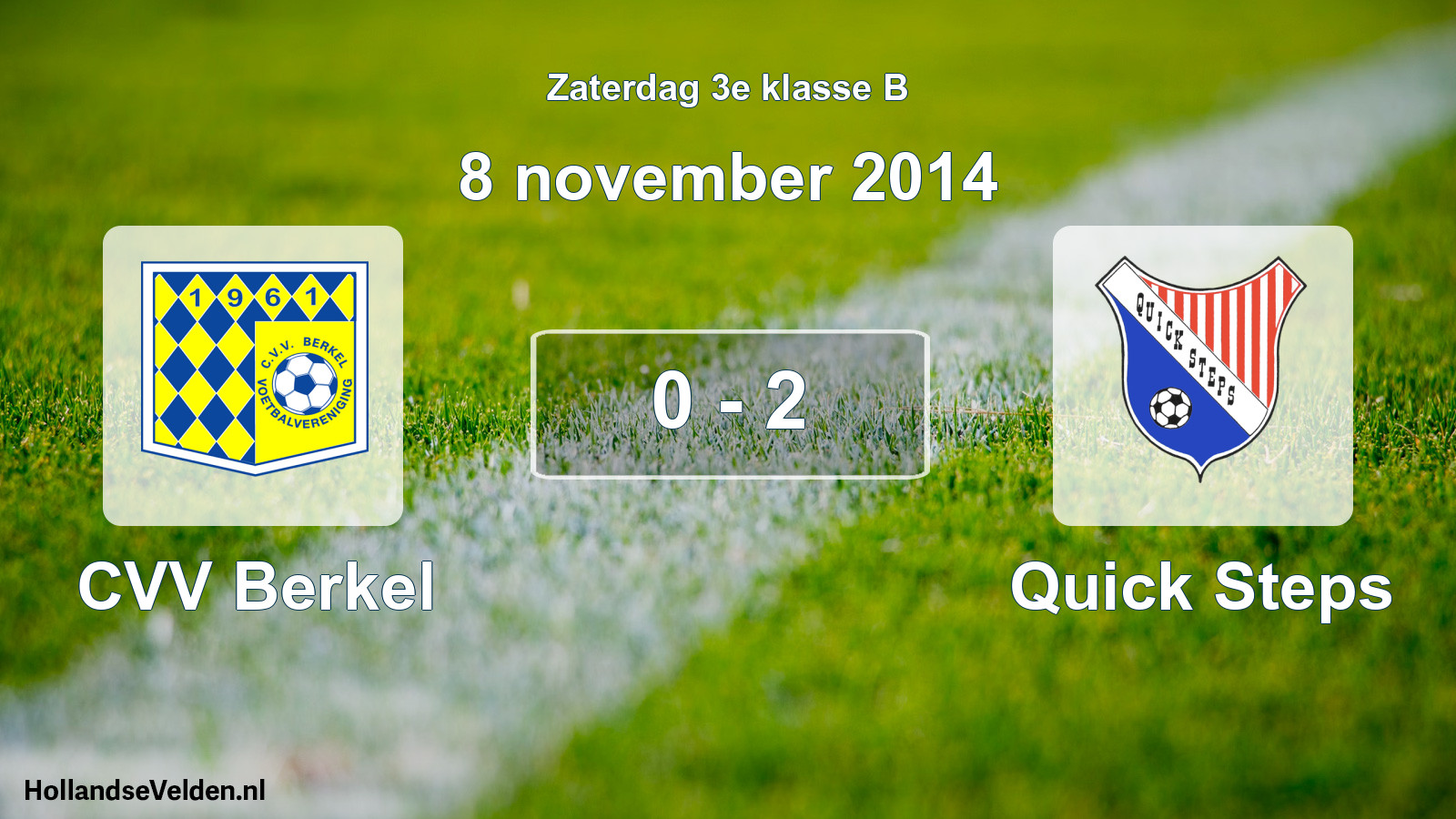 Total number of matches played: CVV Berkel - Quick Steps 0 - 2 (8 November 2014)