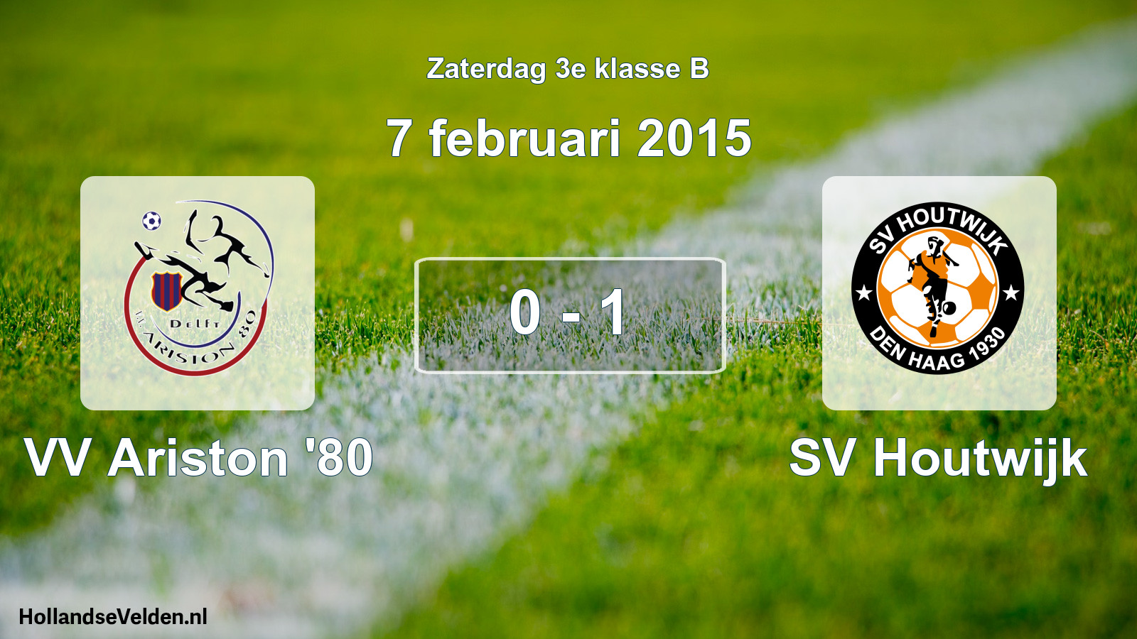 Total number of matches played: VV Ariston '80 - SV Houtwijk 0 - 1 (7 February 2015)