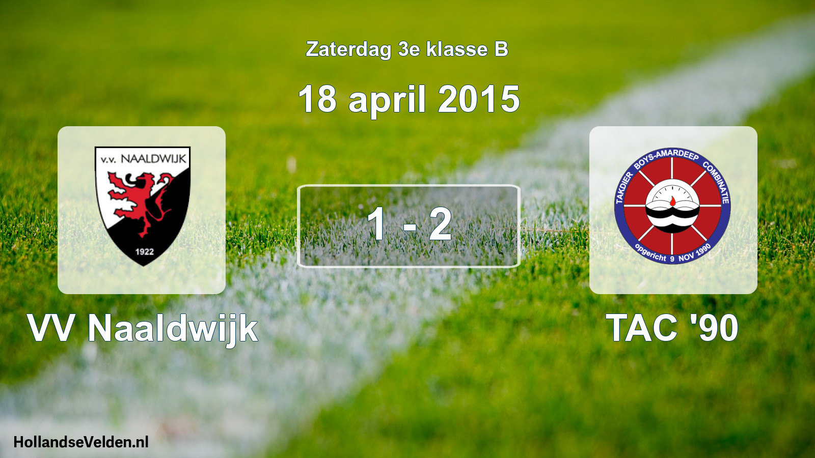 Total number of matches played: VV Naaldwijk - TAC '90 1 - 2 (18 April 2015)