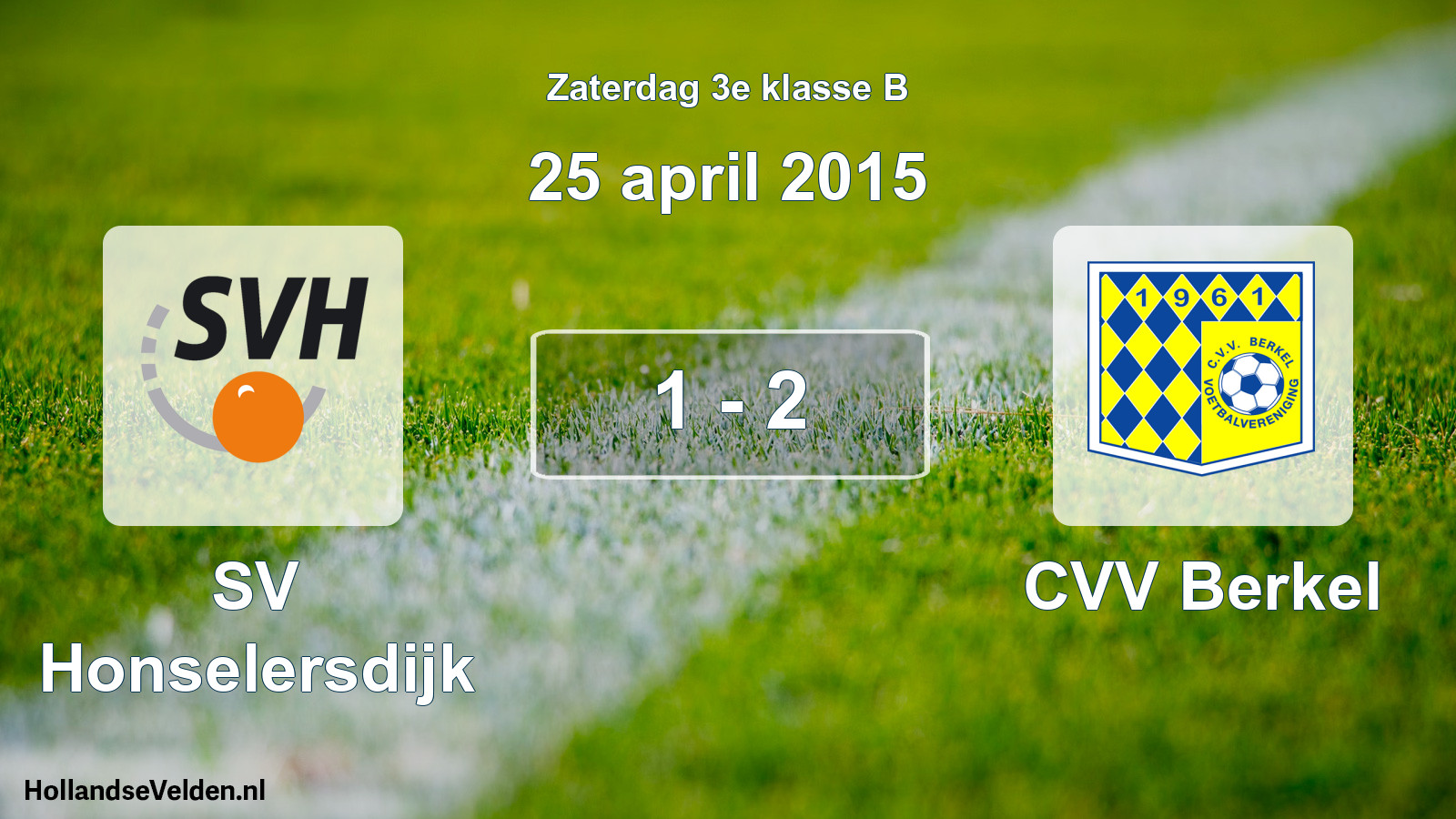 Total number of matches played: SV Honselersdijk - CVV Berkel 1 - 2 (25 April 2015)