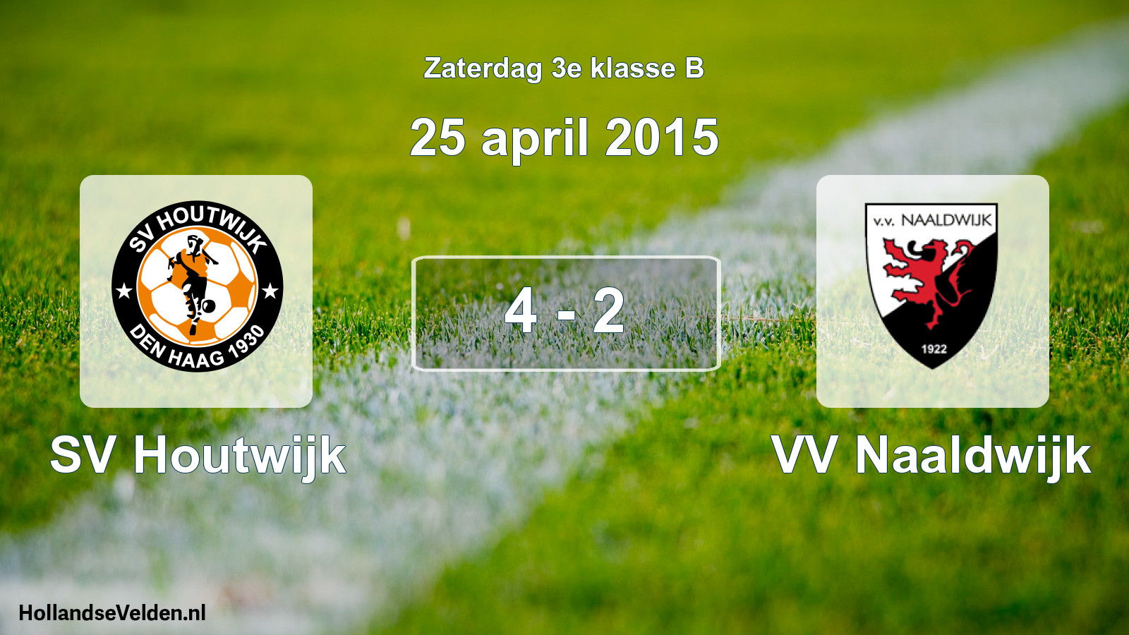 Total number of matches played: SV Houtwijk - VV Naaldwijk 4 - 2 (25 April 2015)