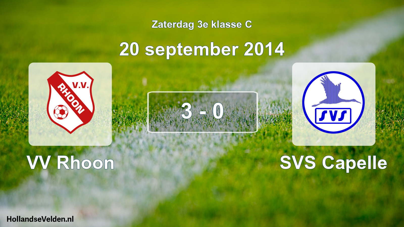Total number of matches played: VV Rhoon - SVS Capelle 3 - 0 (20 September 2014)