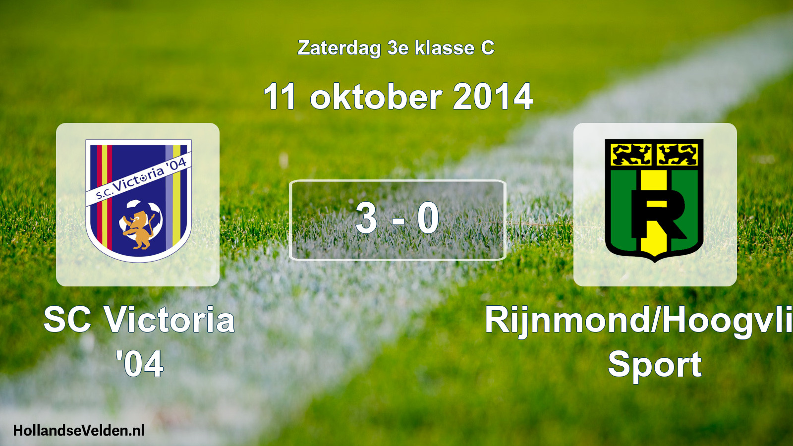 Total number of matches played: SC Victoria '04 - Rijnmond/Hoogvliet Sport 3 - 0 (11 October 2014)