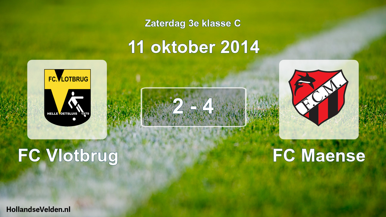 Total number of matches played: FC Vlotbrug - FC Maense 2 - 4 (11 October 2014)