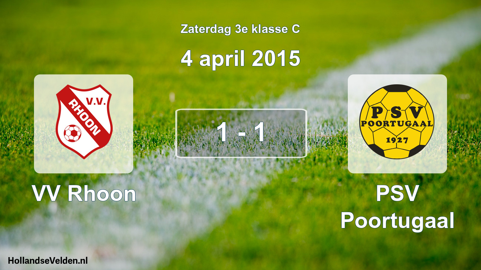 Total number of matches played: VV Rhoon - PSV Poortugaal 1 - 1 (4 April 2015)