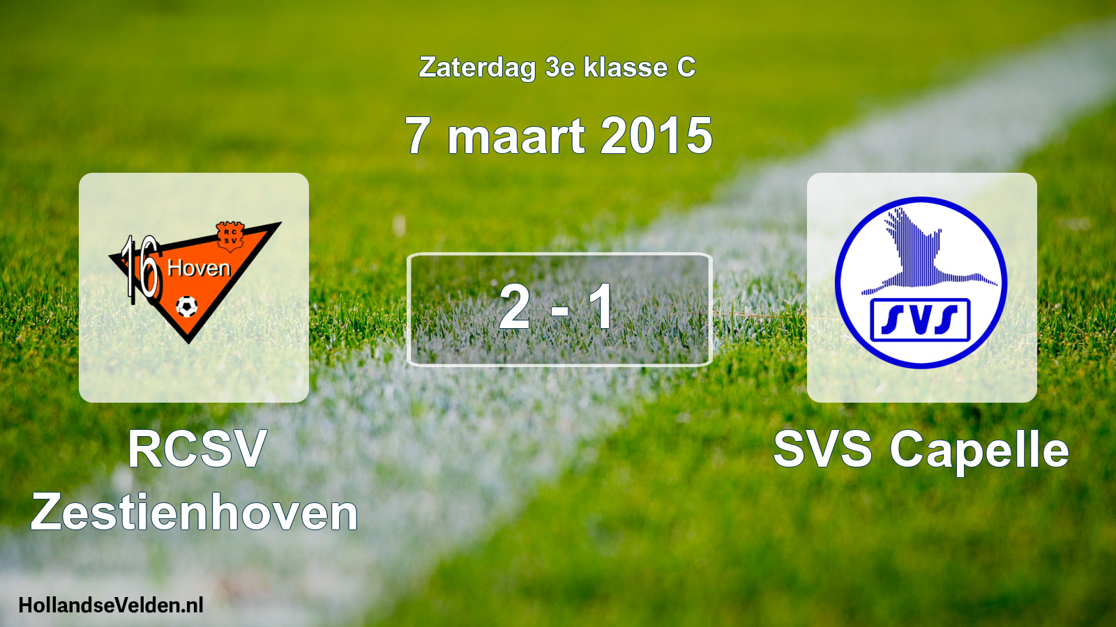 Total number of matches played: RCSV Zestienhoven - SVS Capelle 2 - 1 (7 March 2015)