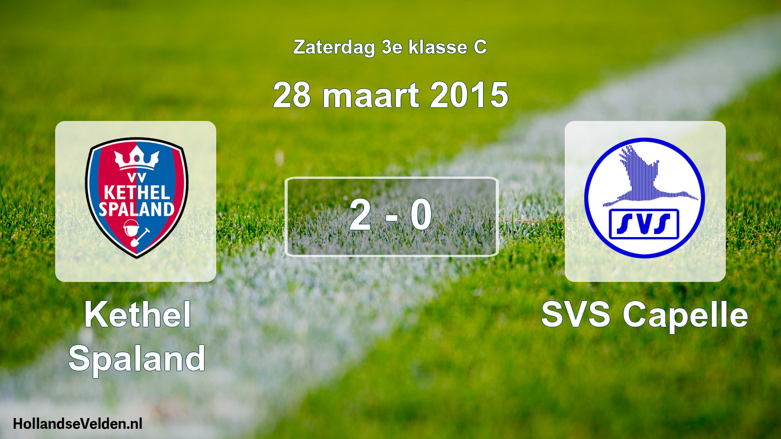 Total number of matches played: Kethel Spaland - SVS Capelle 2 - 0 (28 March 2015)