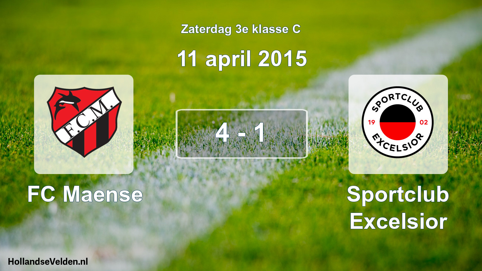 Total number of matches played: FC Maense - Sportclub Excelsior 4 - 1 (11 April 2015)