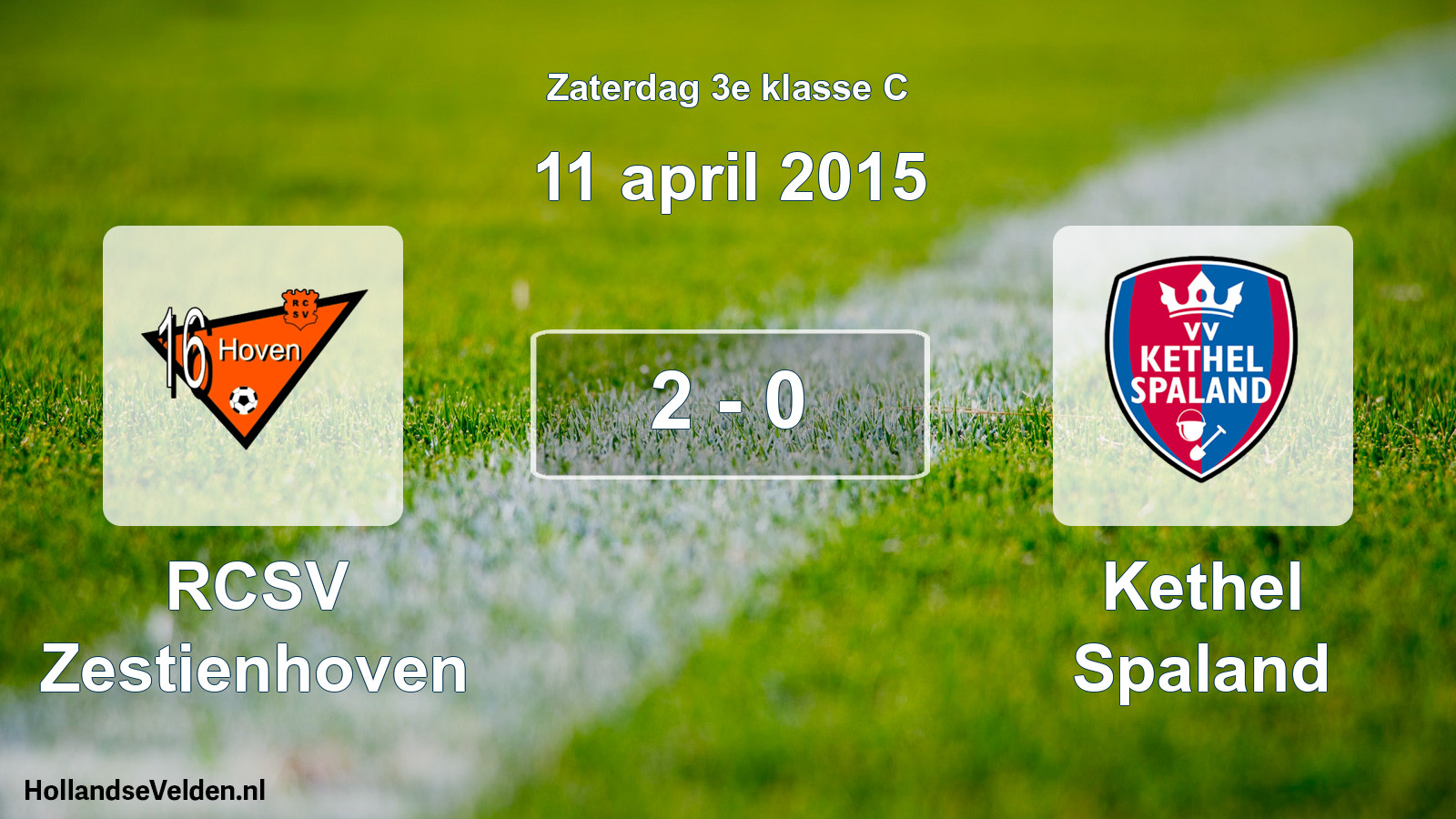 Total number of matches played: RCSV Zestienhoven - Kethel Spaland 2 - 0 (11 April 2015)