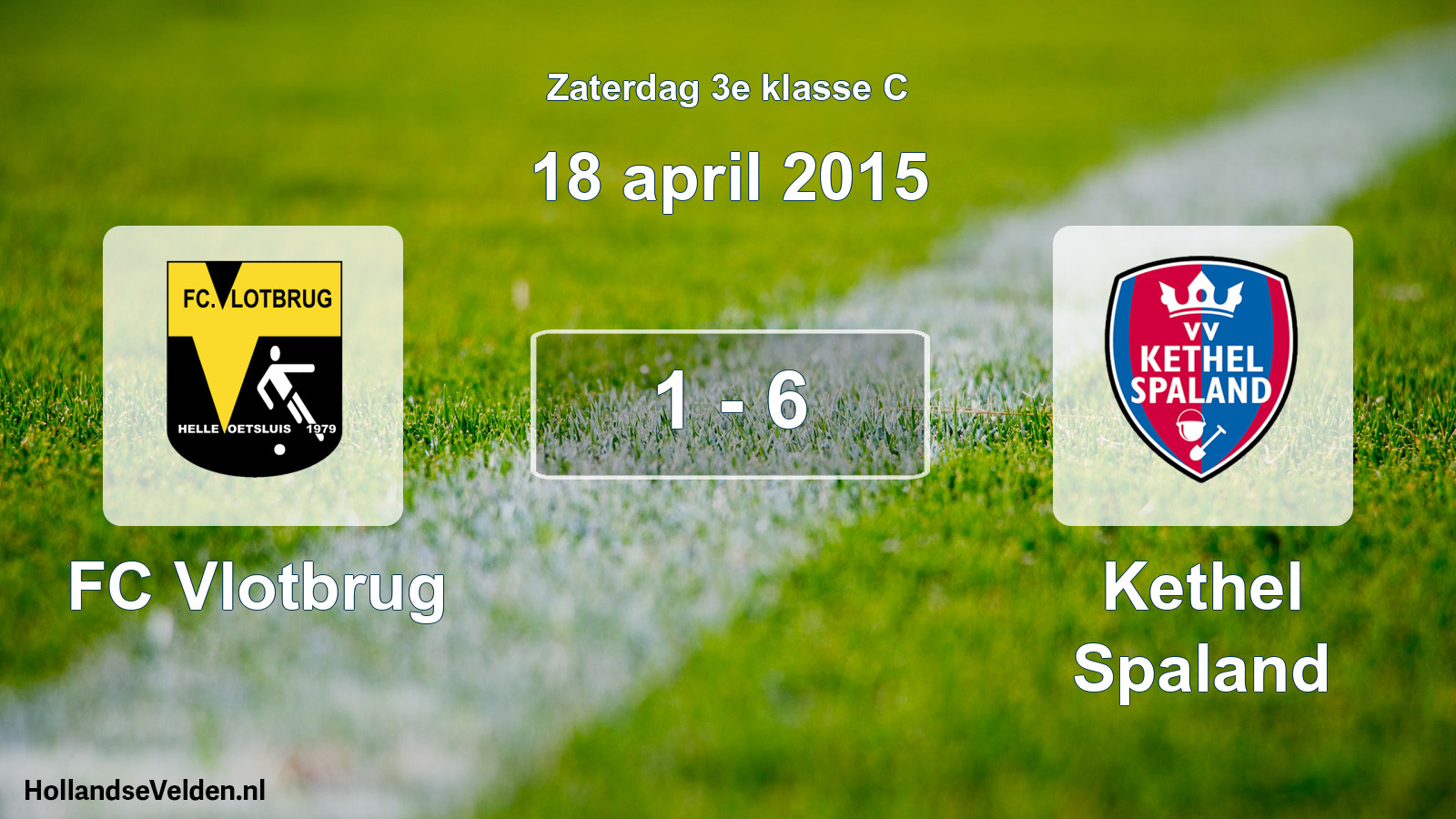 Total number of matches played: FC Vlotbrug - Kethel Spaland 1 - 6 (18 April 2015)