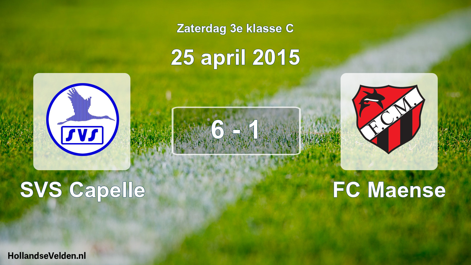 Total number of matches played: SVS Capelle - FC Maense 6 - 1 (25 April 2015)
