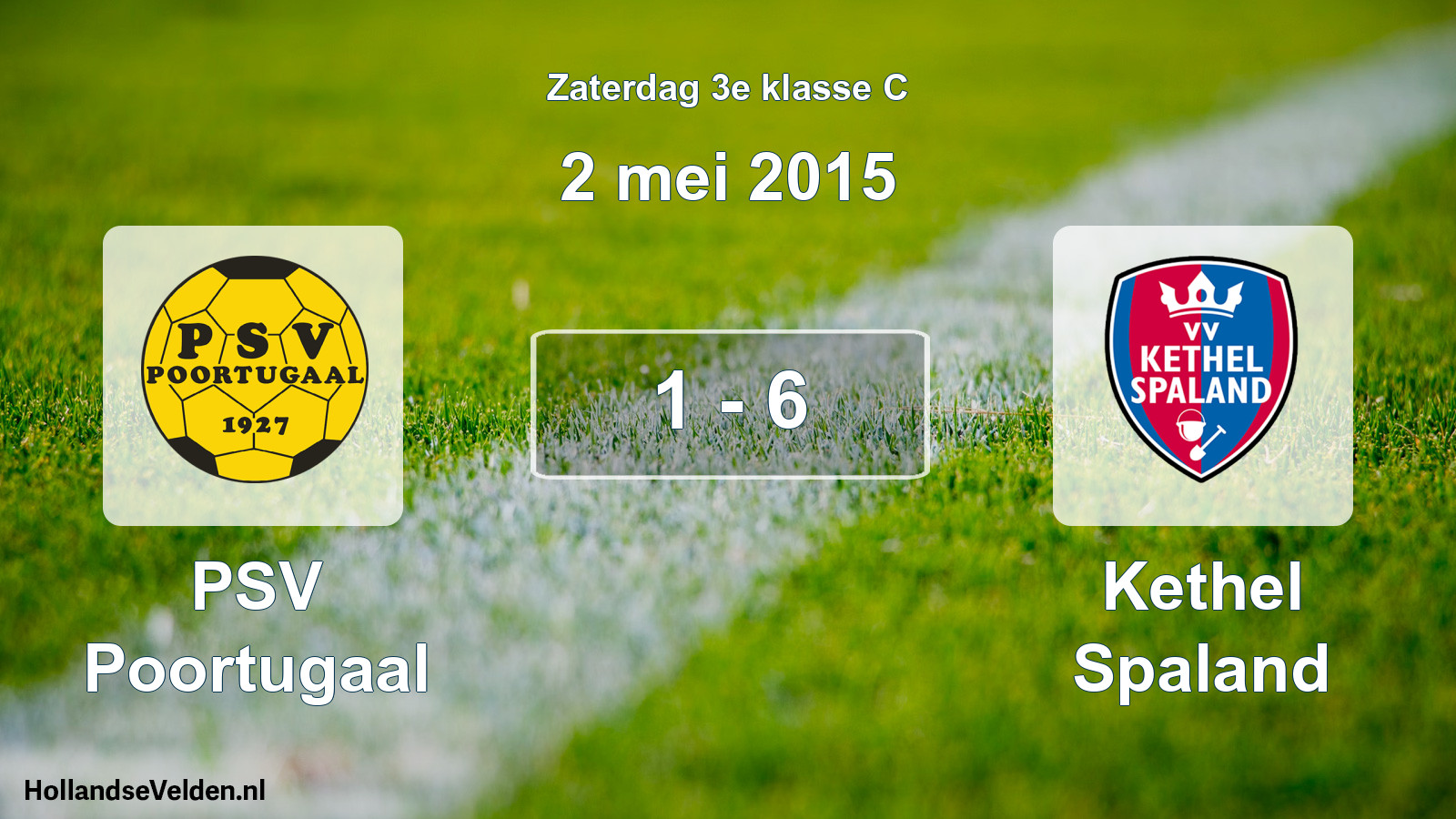 Total number of matches played: PSV Poortugaal - Kethel Spaland 1 - 6 (2 May 2015)