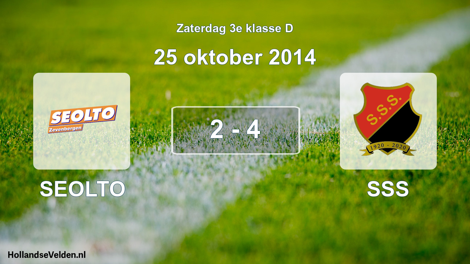 Total number of matches played: SEOLTO - SSS 2 - 4 (25 October 2014)