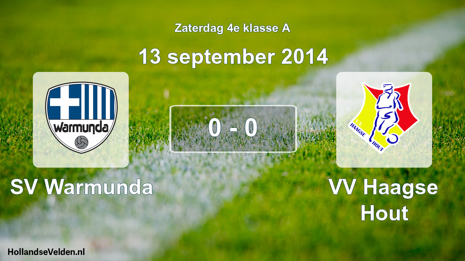Total number of matches played: SV Warmunda - VV Haagse Hout 0 - 0 (13 September 2014)