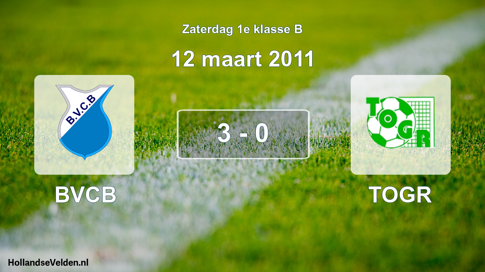 Total number of matches played: BVCB - TOGR 3 - 0 (12 March 2011)